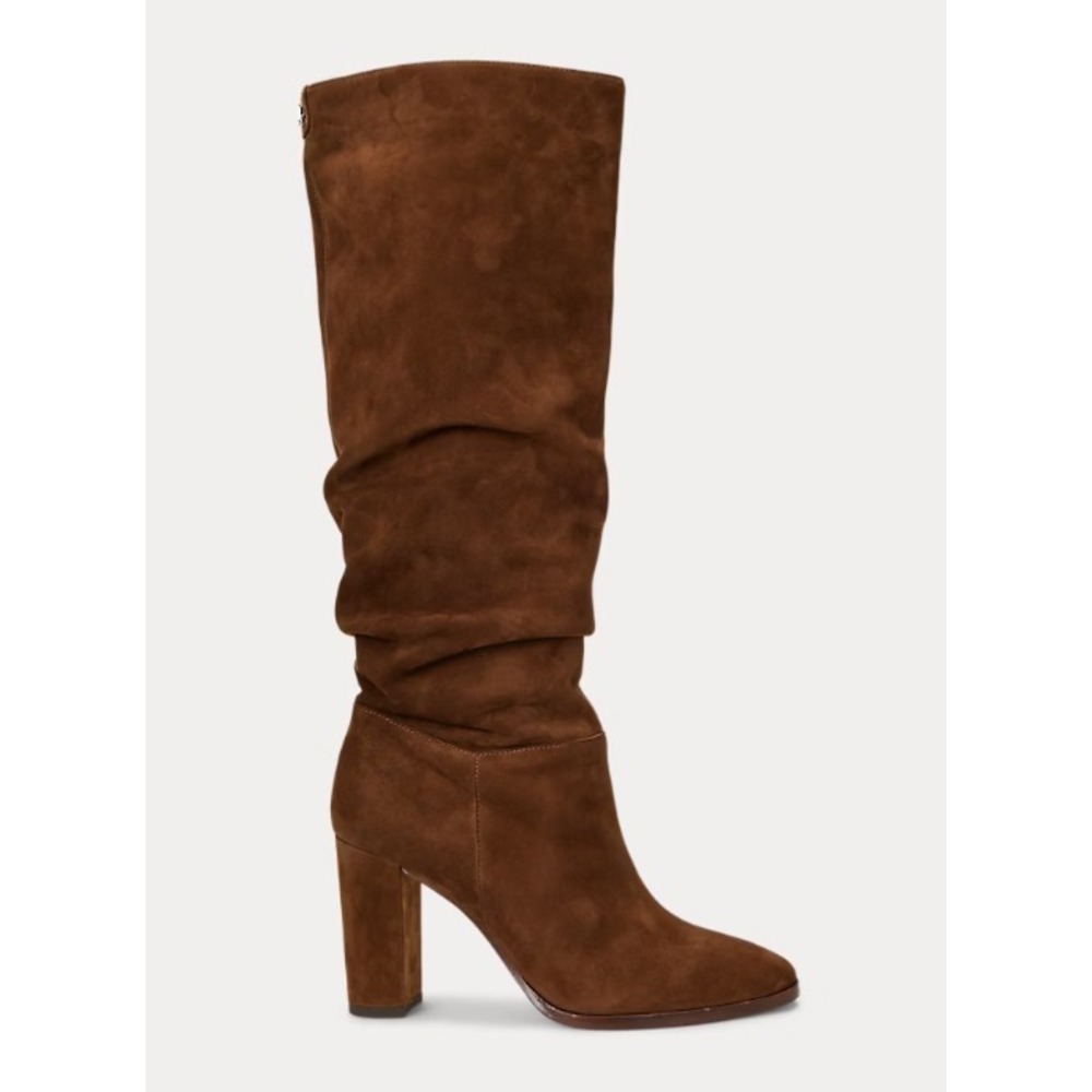 Lauren Ralph Lauren‎ Women Shoes 5M Artizan II Tall Slouch Suede Tall Boots